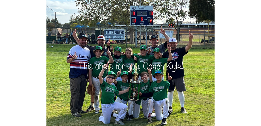 Majors Green 2022 Hergert Memorial Fall Ball Tournament CHAMPS!