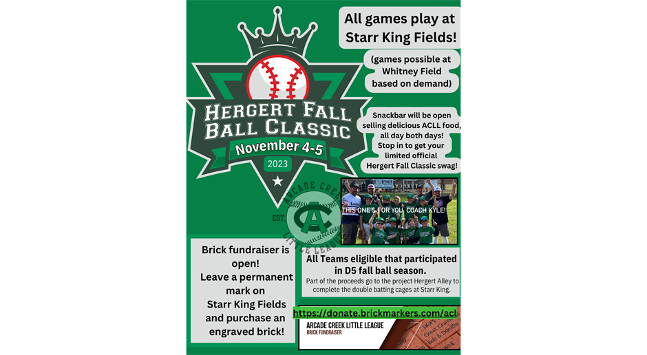 Hergert Fall Classic Tournament is back! 11/4 -11/5