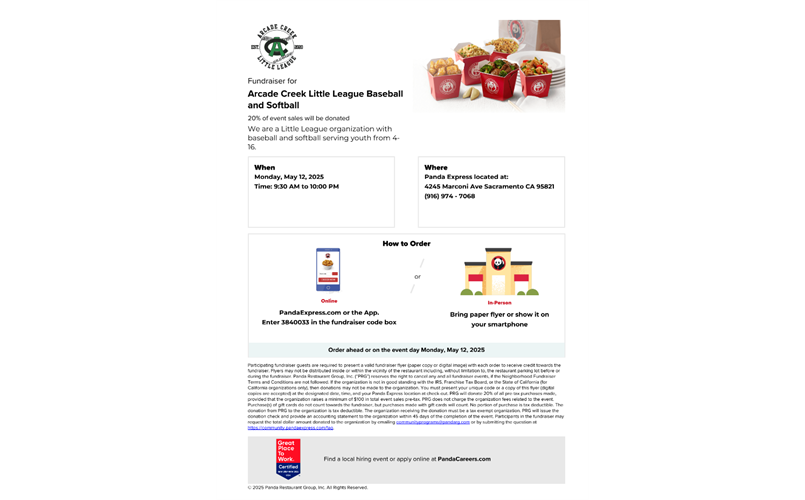 Panda Express Event