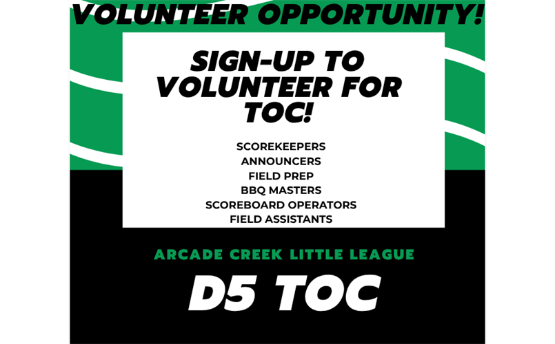 Volunteer sign-ups HERE